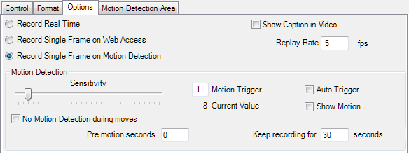 Recording Motion Detection