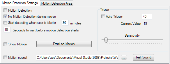 Motion Detection Settings